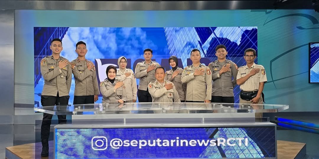 Personel Setukpa Lemdiklat Polri Kunjungi Studio RCTI Seputar iNews